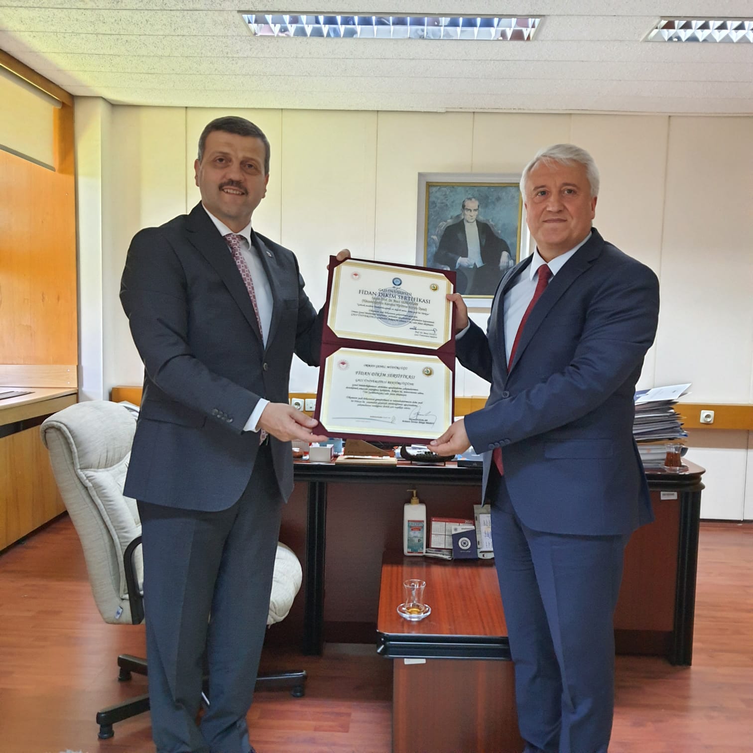 Rektörümüz Prof. Dr. Musa Yıldız, YÖK Üyesi Prof. Dr. Naci Gündoğan’ı Ziyaret Etti